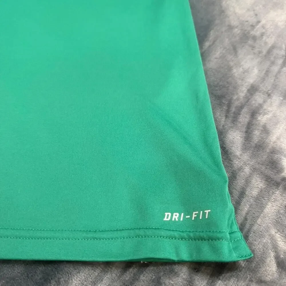 Nike Team Court Polo Performance Mens Sz XL Green Dri Fit